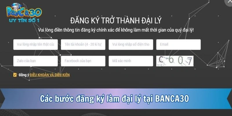 Các bước đăng ký làm đại lý tại BANCA30