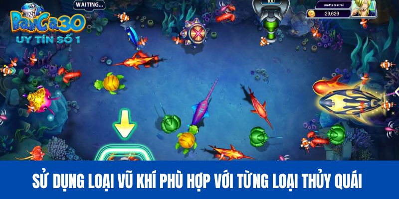 Sử dụng loại vũ khí phù hợp với từng loại thủy quái